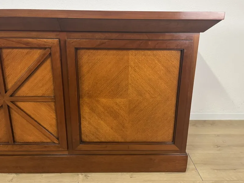Hot Pamono Italian Wooden Sideboard with Cross Motifs, 1980s
