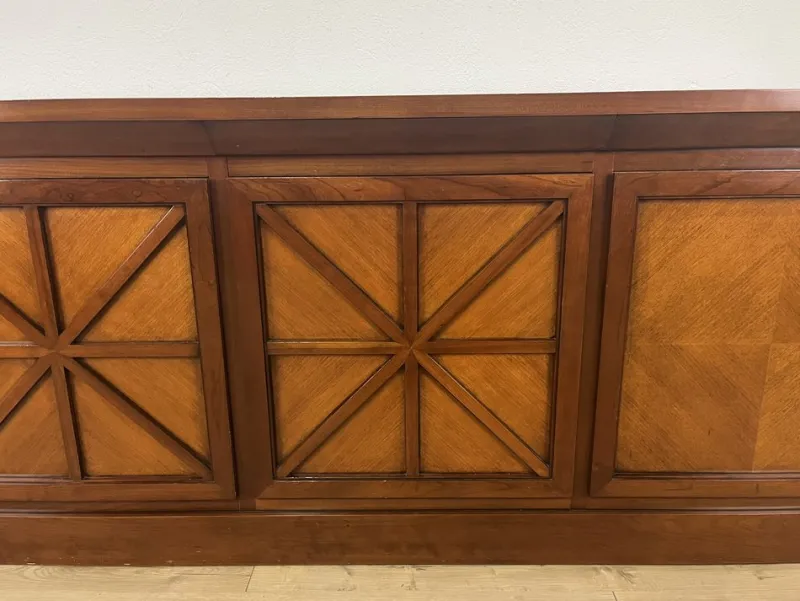 Hot Pamono Italian Wooden Sideboard with Cross Motifs, 1980s