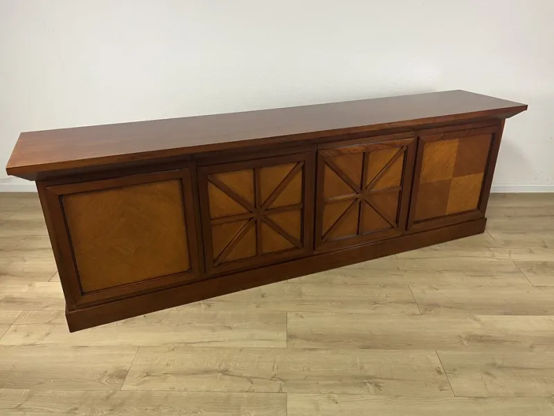 Hot Pamono Italian Wooden Sideboard with Cross Motifs, 1980s