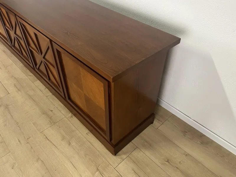 Hot Pamono Italian Wooden Sideboard with Cross Motifs, 1980s