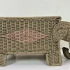 Pamono Italian Woven Rattan Elephant Planter, 1970s> Planters And Jardiniere