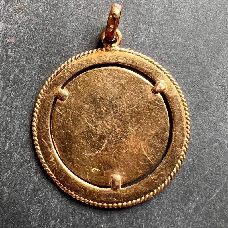 Outlet Pamono Italian Zodiac Scorpio Starsign 18k Yellow Gold Enamel Charm Pendant, 1960s