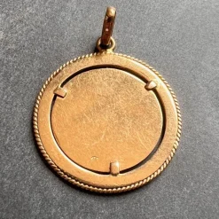 Outlet Pamono Italian Zodiac Scorpio Starsign 18k Yellow Gold Enamel Charm Pendant, 1960s