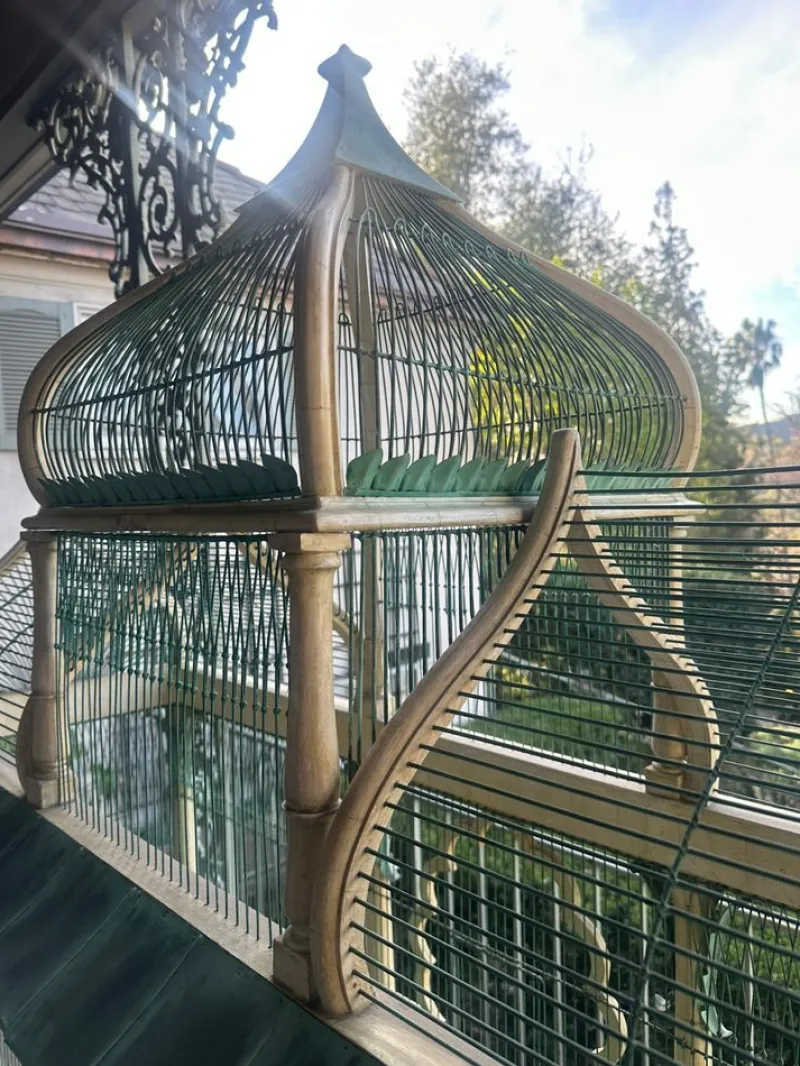 Sale Pamono Ivory & Copper Sculpted Birdcage Crafted by Eric Lansdown, 1990s