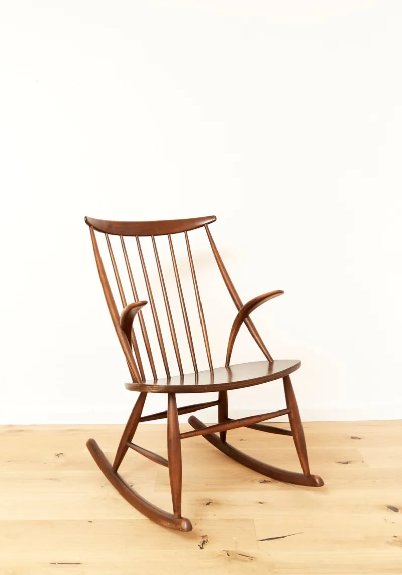 New Pamono IW3 Rocking Chair by Illum Wikkelsø for Niels Eilersen, 1960s