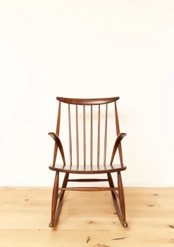 New Pamono IW3 Rocking Chair by Illum Wikkelsø for Niels Eilersen, 1960s