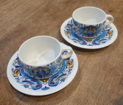 Pamono Izmir Coffee Cups and Saucers by Villeroy & Boch, 1973, Set of 4> Coffee & Tea Service