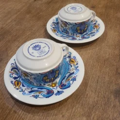 Pamono Izmir Coffee Cups and Saucers by Villeroy & Boch, 1973, Set of 4> Coffee & Tea Service