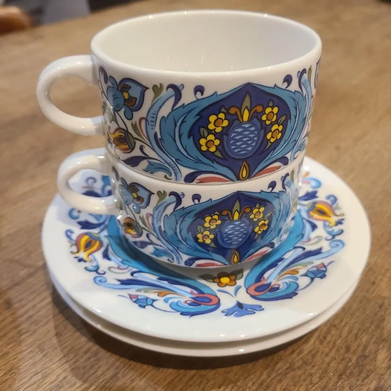 Pamono Izmir Coffee Cups and Saucers by Villeroy & Boch, 1973, Set of 4> Coffee & Tea Service