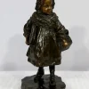 Hot Pamono J. Cardona after Pascau, L’Écolière, Early 1900s, Bronze