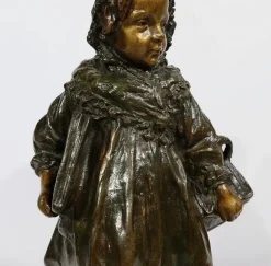 Hot Pamono J. Cardona after Pascau, L’Écolière, Early 1900s, Bronze