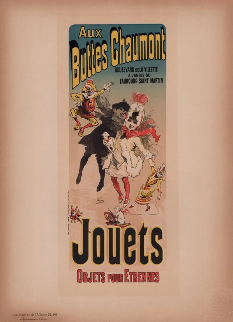 Clearance Pamono J. Chéret, Aux Buttes Chaumont from Les Maîtres de L'Affiche, 1898, Original Lithograph