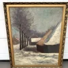 Pamono J. Han, Winter Landscape, 1880, Oil on Canvas, Framed