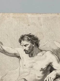 Pamono J J Pasquier, Man with Eagle, 18th Century, Engraving