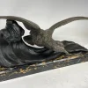 New Pamono J. Loriot, The Seagull, 1890s, Bronze & Marble