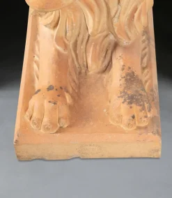 Pamono J M Craig, Large Lion Statues, 19th Century, Terracotta, Set of 2><noscript><img width=