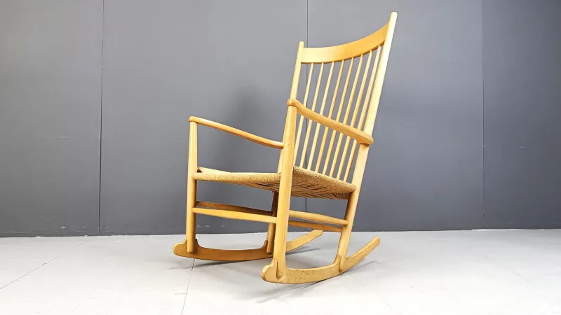 Online Pamono J16 Rocking Chair by Hans Wegner for FDB Mobler, 1960s