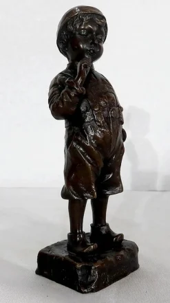 Sale Pamono J. Schmidt-Felling, Le Petit Fumeur, Late 19th Century, Bronze