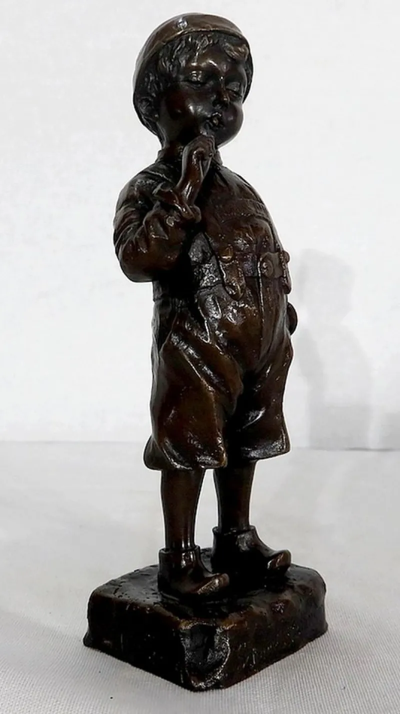 Sale Pamono J. Schmidt-Felling, Le Petit Fumeur, Late 19th Century, Bronze