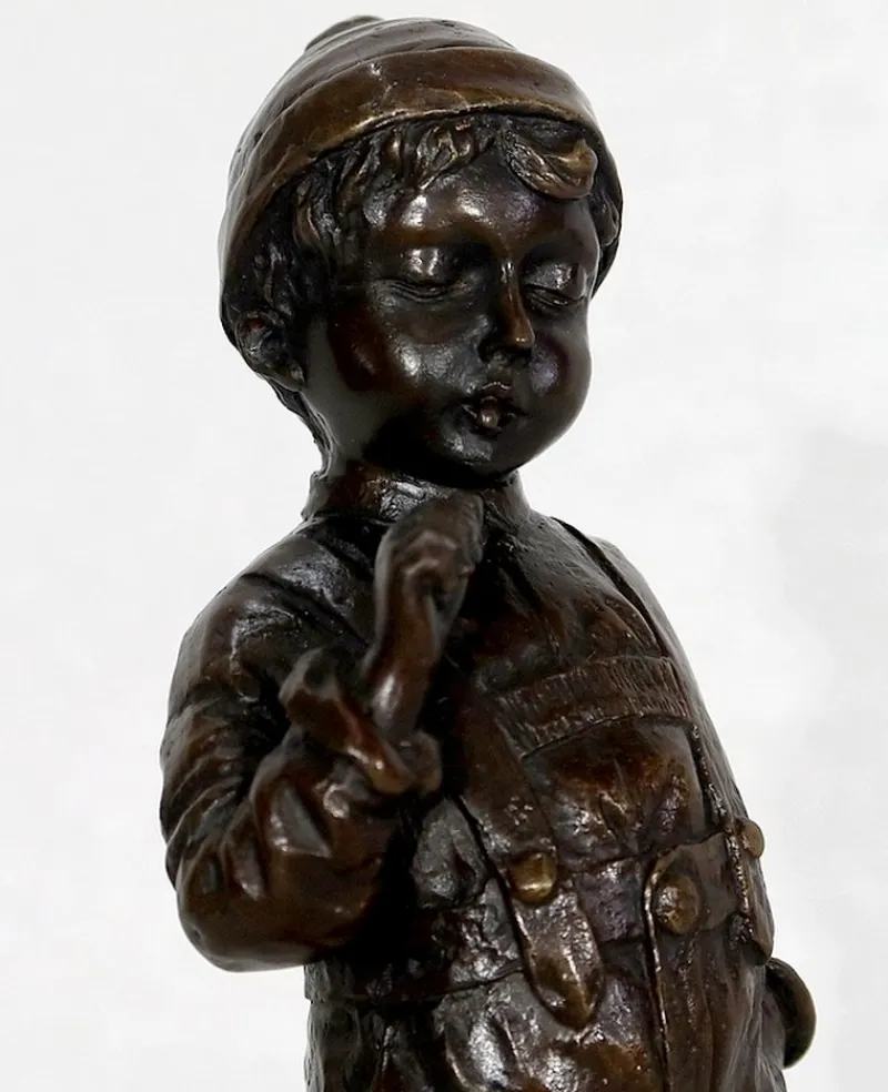 Sale Pamono J. Schmidt-Felling, Le Petit Fumeur, Late 19th Century, Bronze