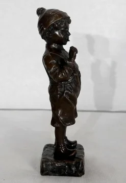 Sale Pamono J. Schmidt-Felling, Le Petit Fumeur, Late 19th Century, Bronze