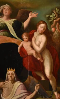 Pamono Jacob De Backer, Redemption of Adam & Eve, 1575, Oil Painting><noscript><img width=