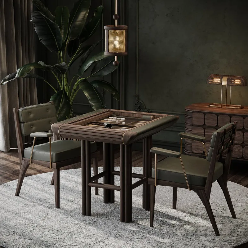 Pamono Jacoby Backgammon Table by Wood Tailors Club> Game Tables