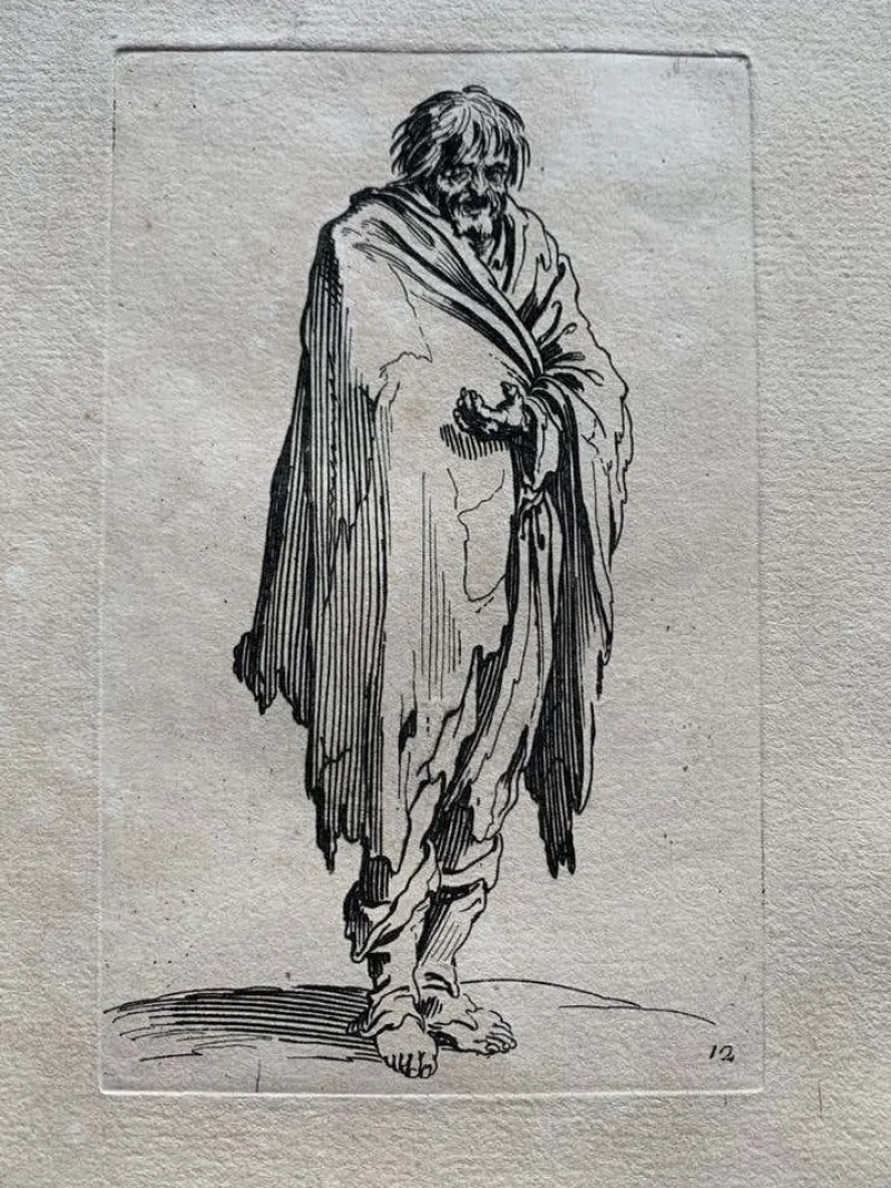 Clearance Pamono Jacques Callot, Les Gueux, Engravings, 17th Century, Set of 2