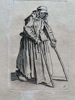 Clearance Pamono Jacques Callot, Les Gueux, Engravings, 17th Century, Set of 2