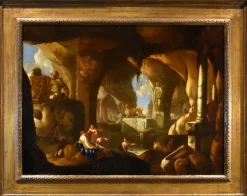 Pamono Jacques Muller, Diana and Nymphs, 1660, Oil on Panel, Framed> Old Masters|Classical