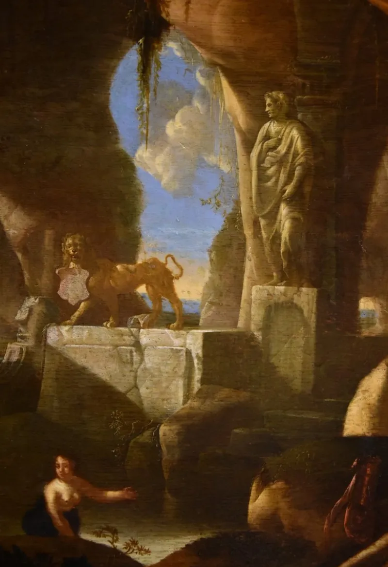 Pamono Jacques Muller, Diana and Nymphs, 1660, Oil on Panel, Framed> Old Masters|Classical
