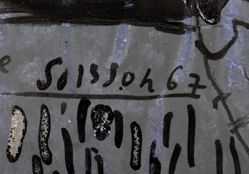 Pamono Jacques Soisson, Car Under a Storm, Gouache and Acrylic on Paper> Work On Paper
