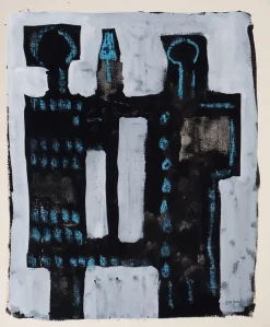 Pamono Jacques Soisson, The Sacred Guardians, Acrylic on Paper> Work On Paper