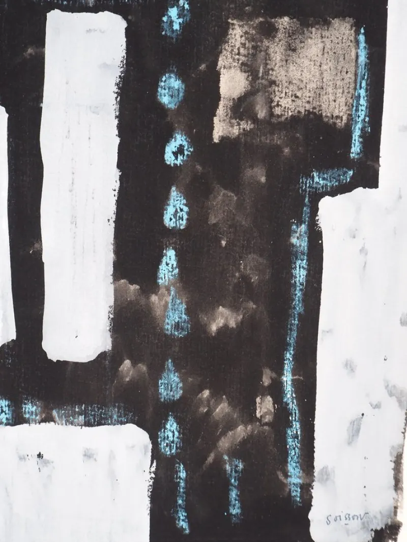 Pamono Jacques Soisson, The Sacred Guardians, Acrylic on Paper> Work On Paper