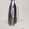 Best Pamono Jacques Soisson, Woman with a Black Veil, Acrylic on Paper