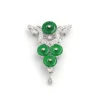 Pamono Jade and Diamond Pendant Brooch> Brooches
