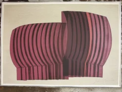Pamono Jagoda Buić, Untitled, Felt Fibers on Cardboard, Framed, Set of 2> Abstraction