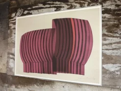 Pamono Jagoda Buić, Untitled, Felt Fibers on Cardboard, Framed, Set of 2><noscript><img width=
