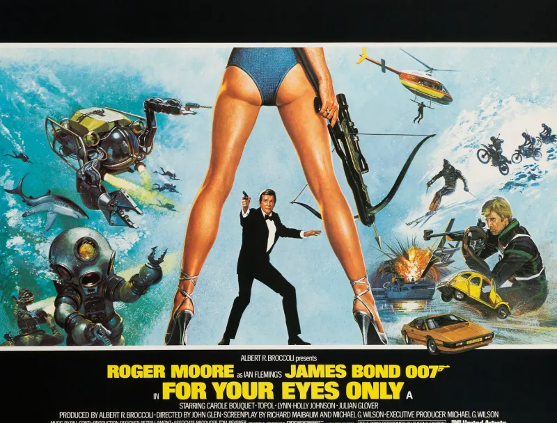 Outlet Pamono James Bond for Your Eyes Only Movie Poster, United Kingdom, 1981