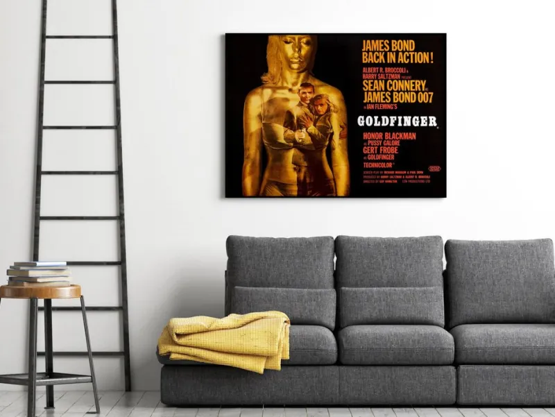 Pamono James Bond Goldfinger Original Vintage Movie Poster, British, 1964> Posters