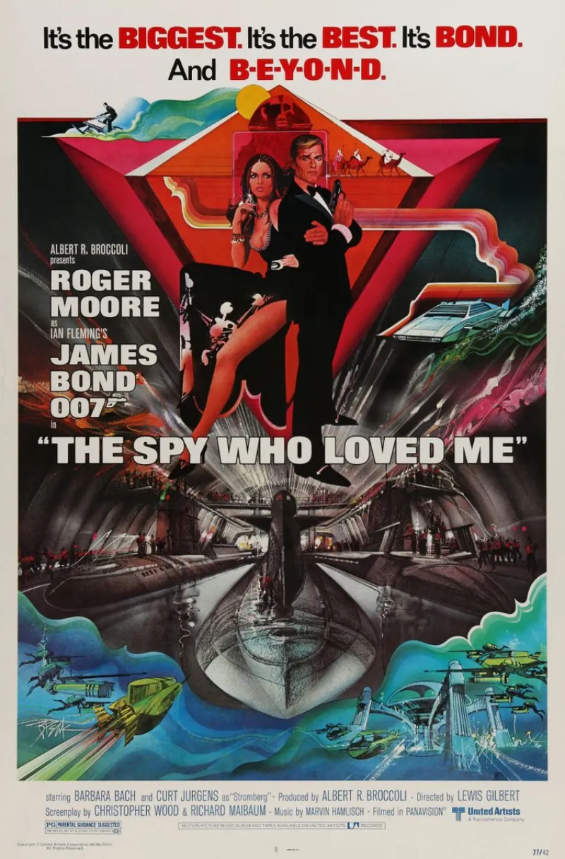Pamono James Bond The Spy Who Loved Me Movie Poster, USA, 1977