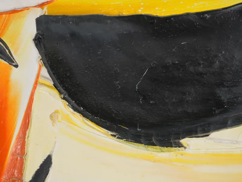 Clearance Pamono Jan Meyer, Black and White Abstraction, 1985, Oil on Canvas