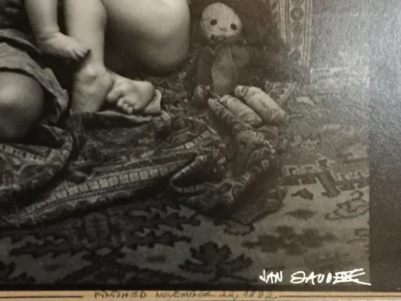 New Pamono Jan Saudek, Olga, Mother Again, Late 20th Century, Original Gelatine Photographic Print