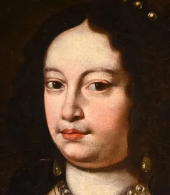 Online Pamono Jan Van Gelder, Portrait of Duchess Vittoria Farnese d'Este, 1670, Oil on Canvas, Framed