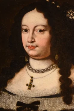 Online Pamono Jan Van Gelder, Portrait of Duchess Vittoria Farnese d'Este, 1670, Oil on Canvas, Framed