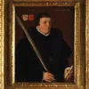 Pamono Jan Van Scorel, Portrait of a Member of the Brotherhood of Jerusalem, Oil on Panel, 16th Century, Framed> Old Masters