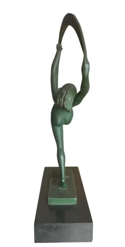 Outlet Pamono Janle, Art Deco Sculpture of Scarf Dancer, Spelter