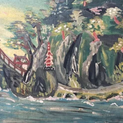 Pamono Japanese Artist, Shōwa Period Landscape, Oil Painting, 1950s><noscript><img width=