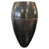 Best Pamono Japanese Black Metal Vase, 1960s