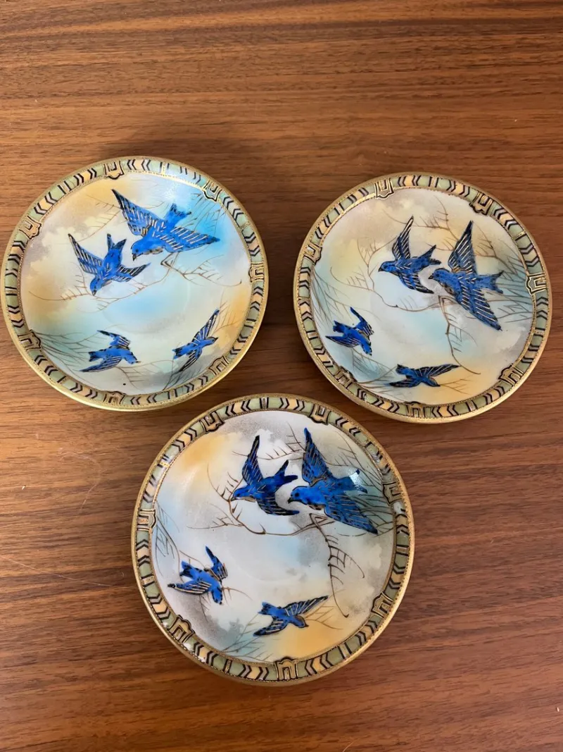 Discount Pamono Japanese Bowls, 1890s, Set of 3